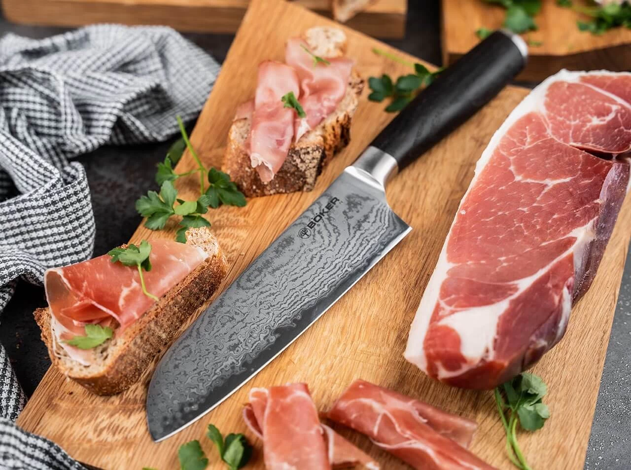 Meisterklinge Damast Santoku 2 Meisterklinge Damast Santoku – Bild 2