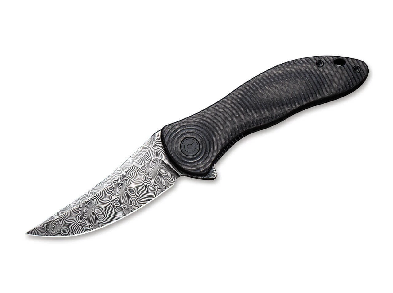 Synergy 3 Damascus G10 CF Black Trailing Point 1 Synergy 3 Damascus G10 CF Black Trailing Point