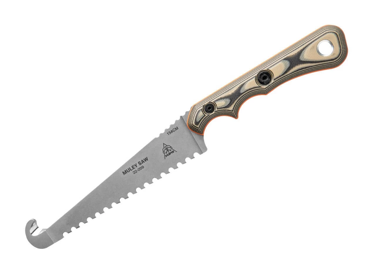 TOPS Knives Muley Saw Tan Black G10 1 TOPS Knives Muley Saw Tan Black G10